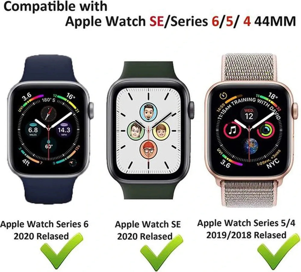 Screenprotector – Geschikt voor Apple Watch 44mm – Full Cover – Anti-kras – 4-Pack – Transparant-Smartwatchscreenprotector-Ilumina Benelux