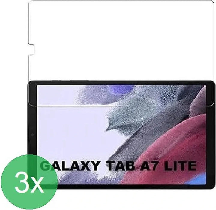 Screenprotector – Geschikt voor Samsung Galaxy Tab A7 Lite – 3-Pack – Gehard Glas – Anti-kras-tabletscreenprotectors-Ilumina Benelux