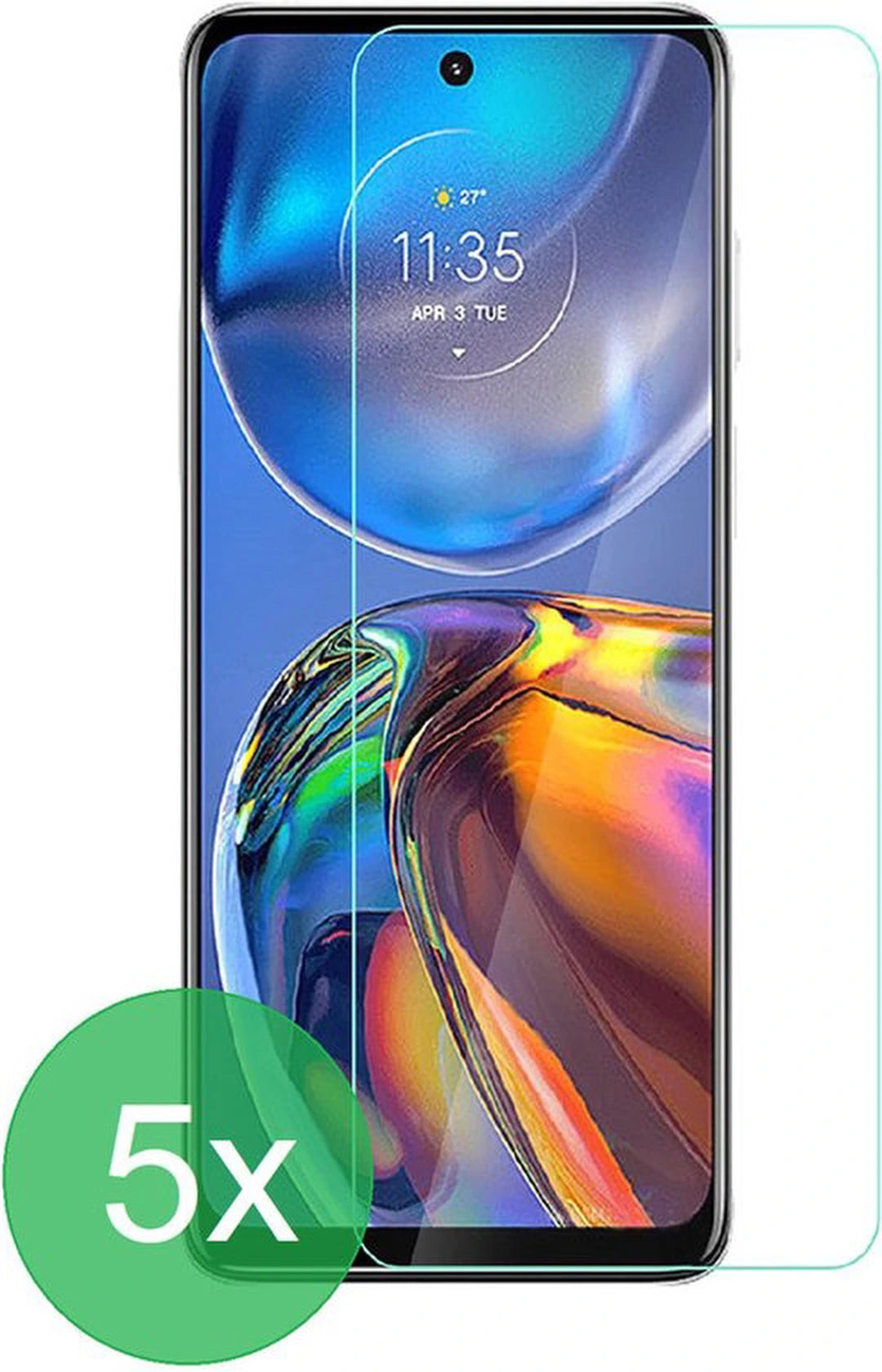 Screenprotector - Geschikt voor Motorola Moto E32 Screenprotector 5x - 9H Glas (5-Pack)