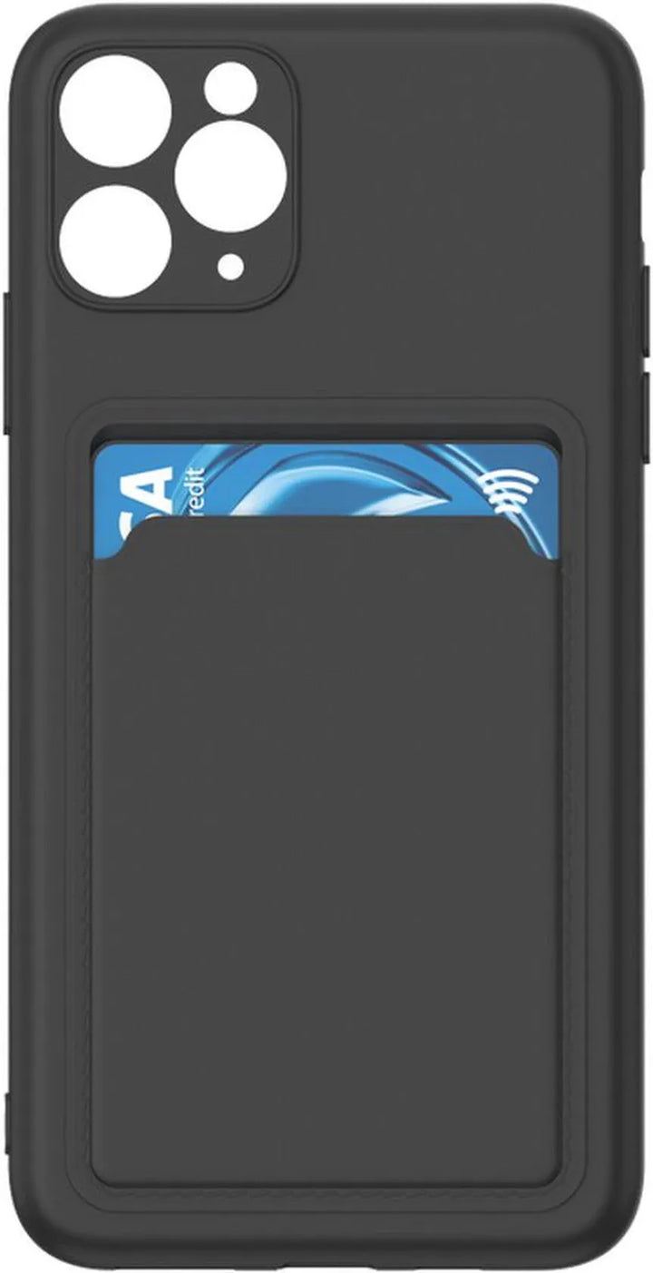 iPhone 11 Pro Hoesjes – Siliconen Backcover – Pasjeshouder – TPU – Zwart-Ilumina Benelux