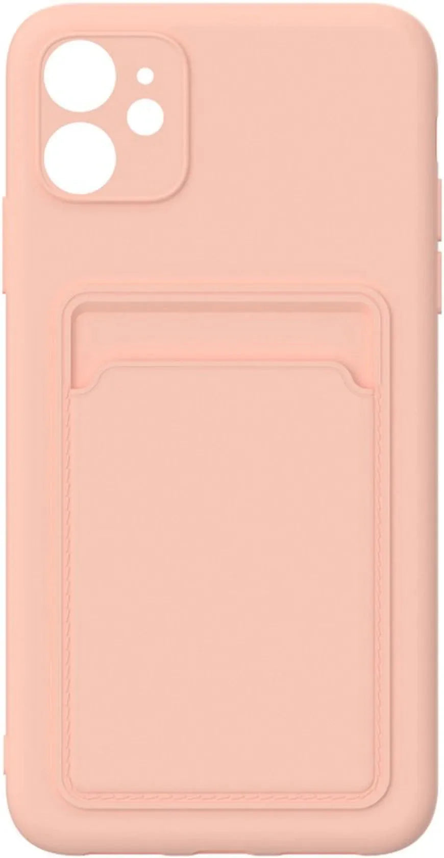 iPhone 11 Hoesjes – Siliconen Backcover – Pasjeshouder – TPU – Lichtroze-Ilumina Benelux