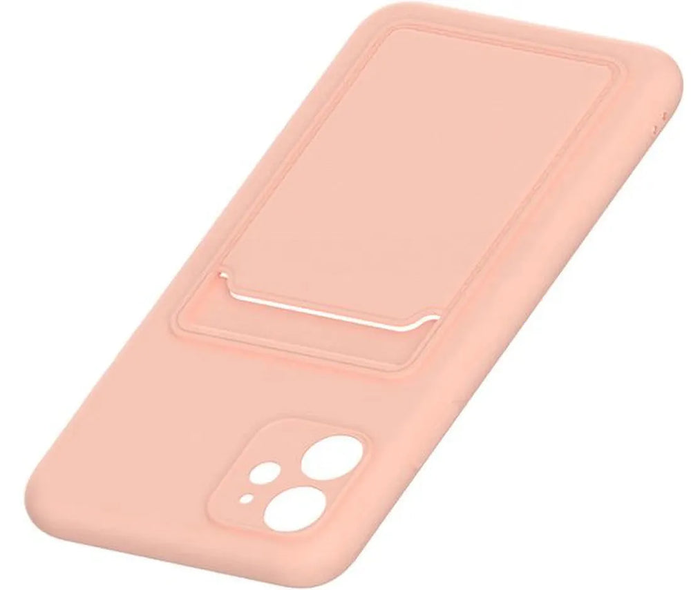 iPhone 11 Hoesjes – Siliconen Backcover – Pasjeshouder – TPU – Lichtroze-Ilumina Benelux