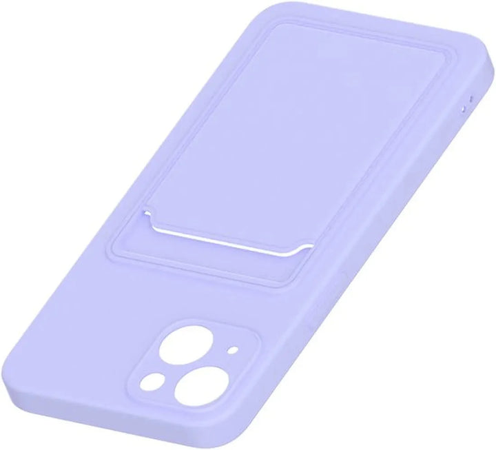 iPhone 12 Mini Hoesjes – Siliconen Backcover – Pasjeshouder – TPU – Lila-Ilumina Benelux