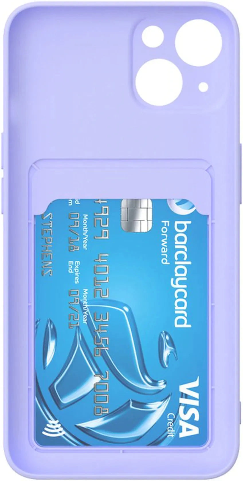 iPhone 12 Mini Hoesjes – Siliconen Backcover – Pasjeshouder – TPU – Lila-Ilumina Benelux