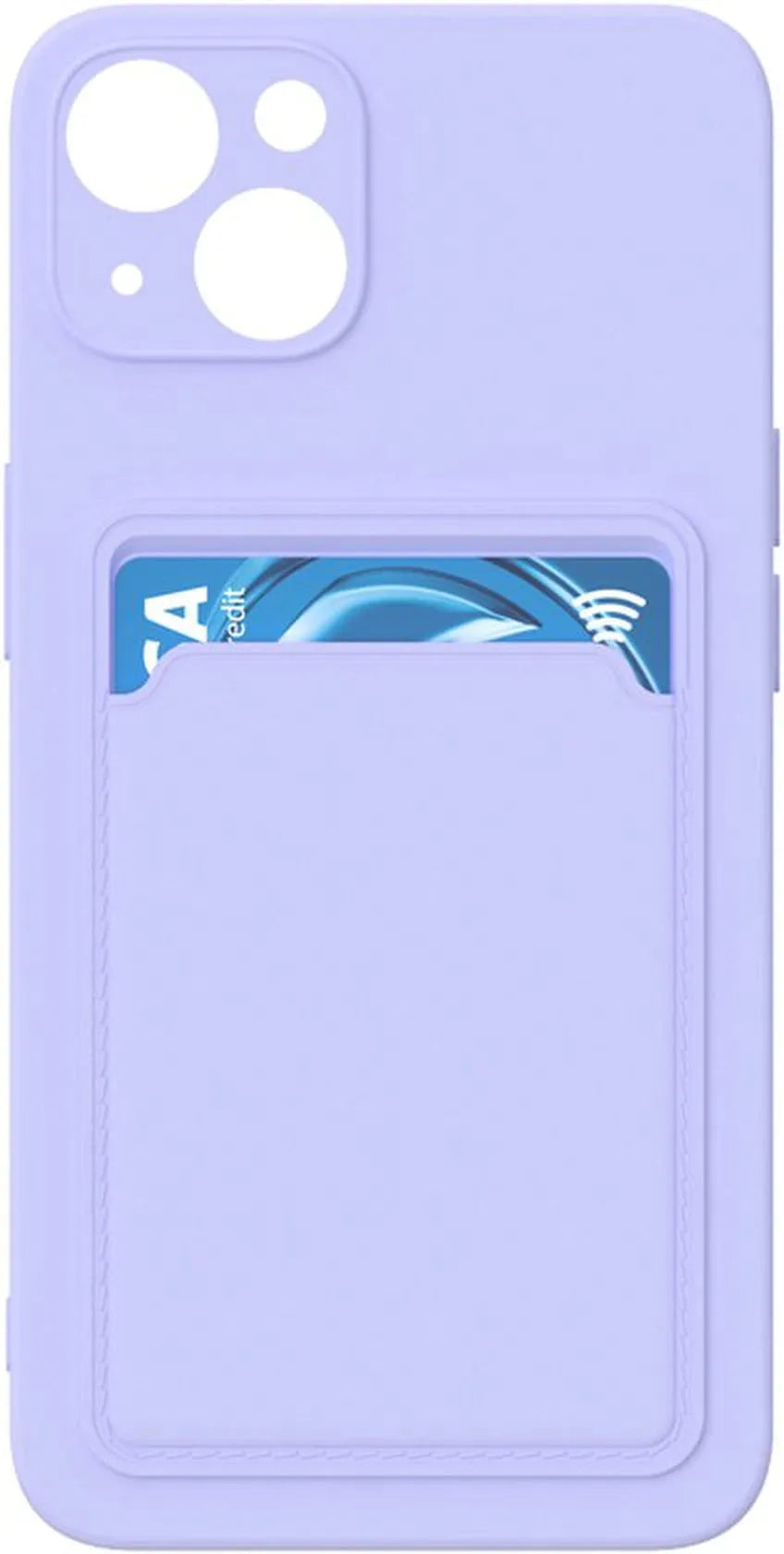 iPhone 12 Mini Hoesjes – Siliconen Backcover – Pasjeshouder – TPU – Lila-Ilumina Benelux