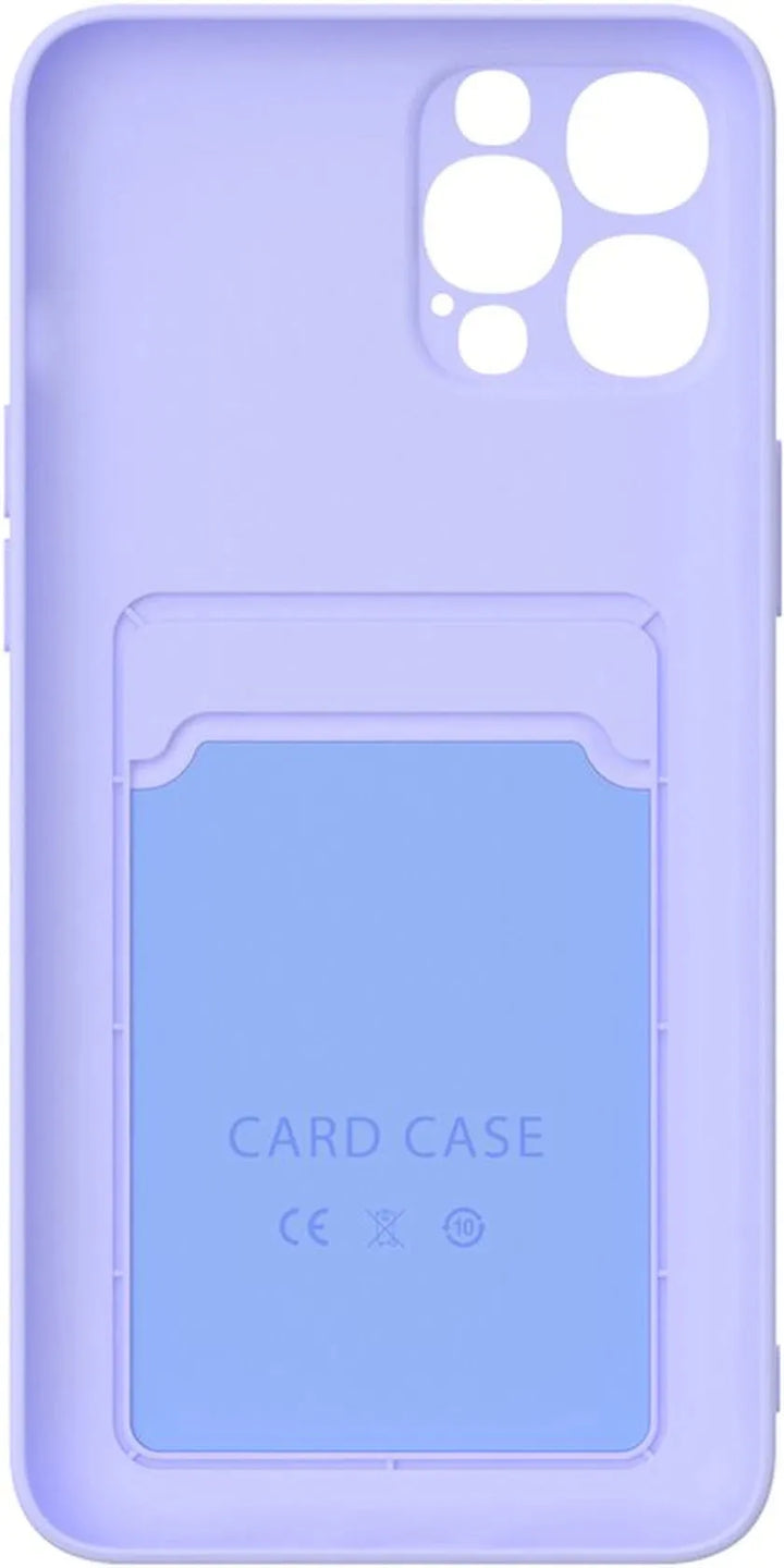iPhone 12 Pro Max Hoesjes – Siliconen Backcover – Pasjeshouder – TPU – Lila-Ilumina Benelux