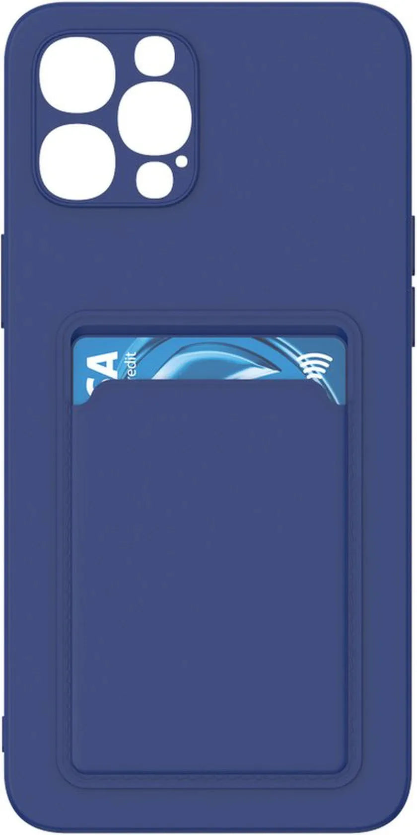 iPhone 13 Pro Max Hoesjes – Siliconen Backcover – TPU – Pasjeshouder – Blauw-Ilumina Benelux
