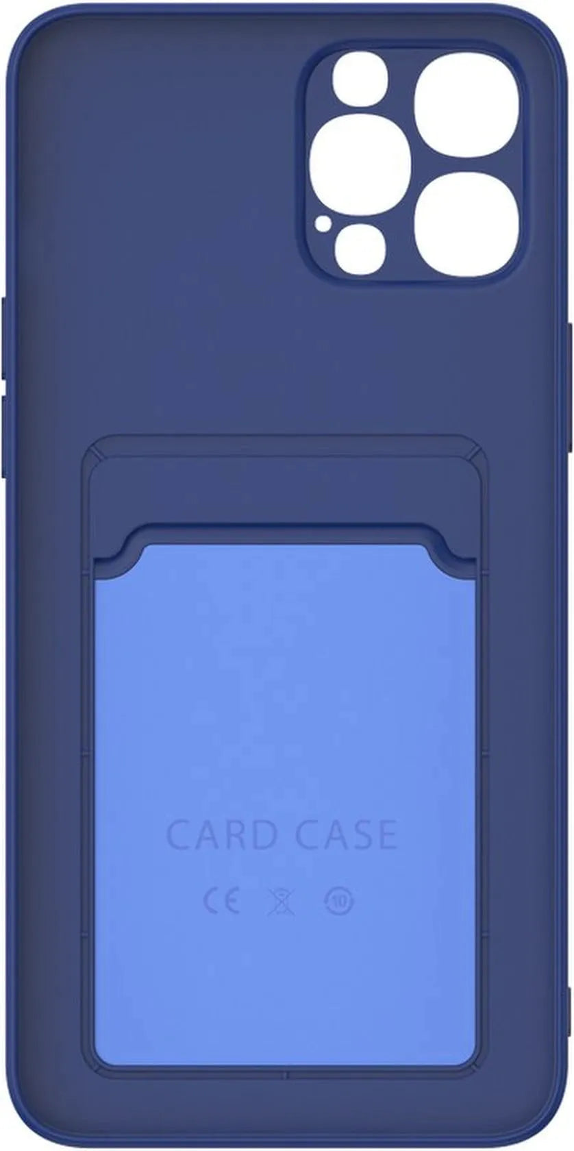 iPhone 13 Pro Max Hoesjes – Siliconen Backcover – TPU – Pasjeshouder – Blauw-Ilumina Benelux