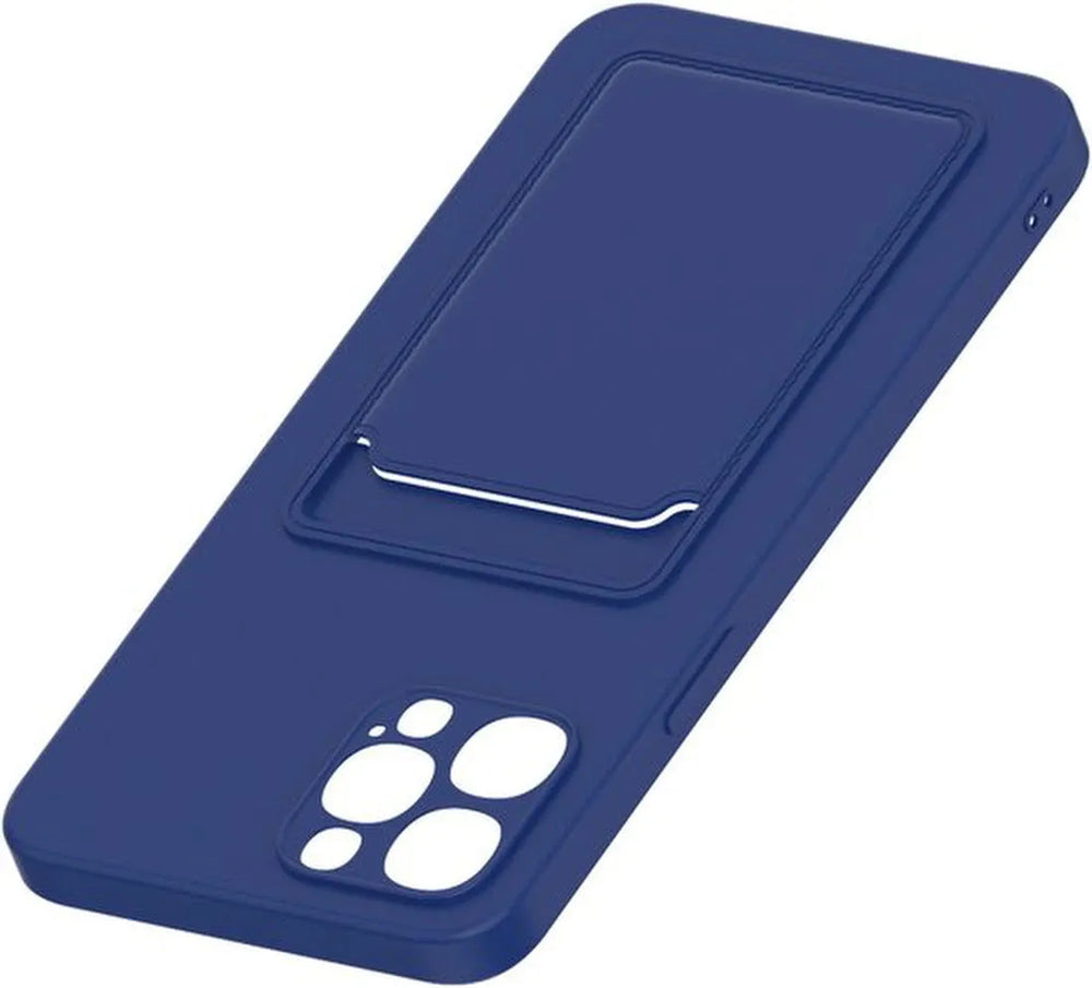 iPhone 13 Pro Max Hoesjes – Siliconen Backcover – TPU – Pasjeshouder – Blauw-Ilumina Benelux