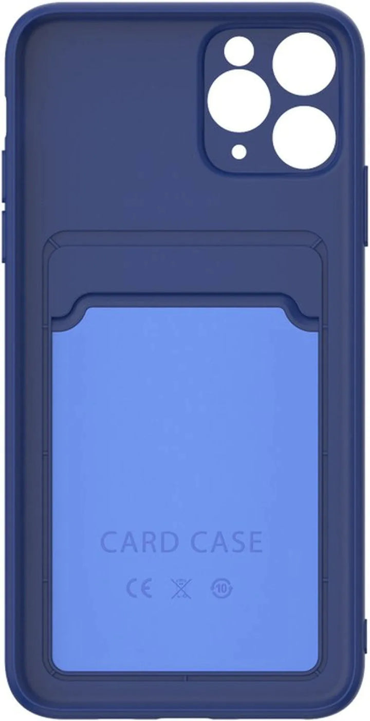 iPhone 13 Pro Hoesjes – Siliconen Backcover – TPU – Pasjeshouder – Blauw-Ilumina Benelux