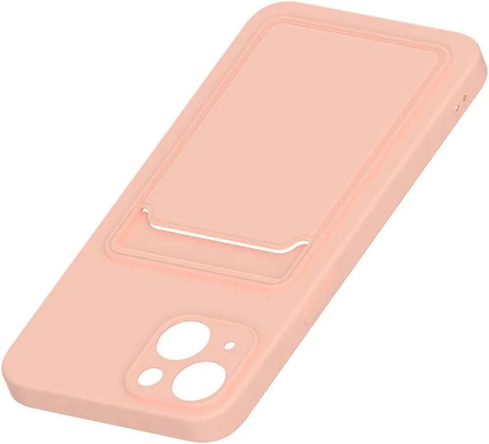 iPhone 13 Hoesjes – Siliconen Backcover – Pasjeshouder – TPU – Lichtroze-Ilumina Benelux