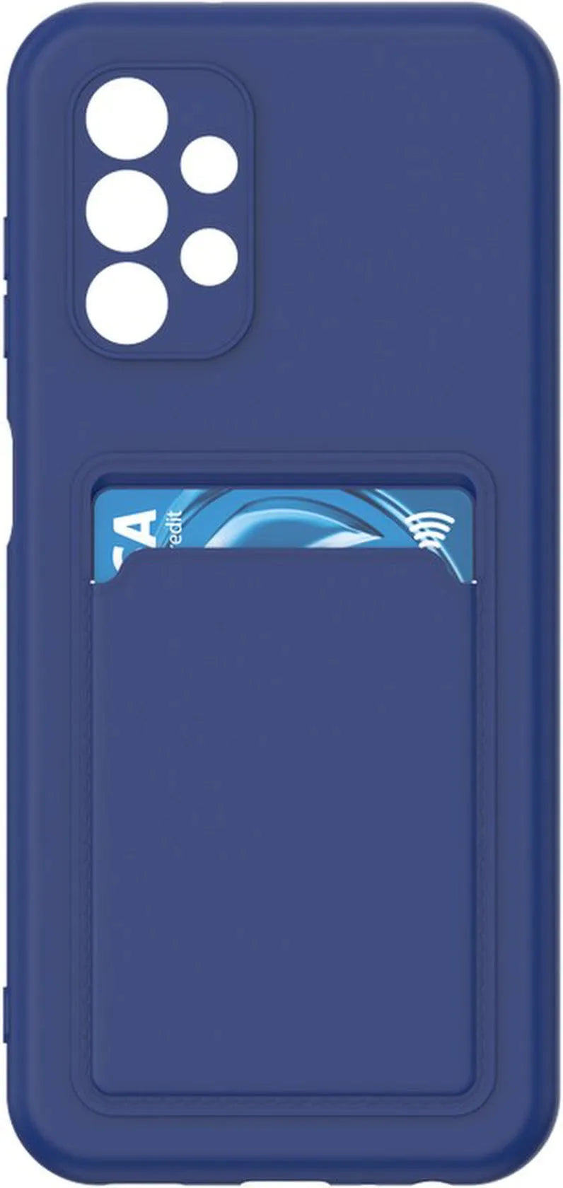 Samsung Galaxy A73 5G Hoesjes – Siliconen Backcover – Pasjeshouder – TPU – Blauw-Ilumina Benelux
