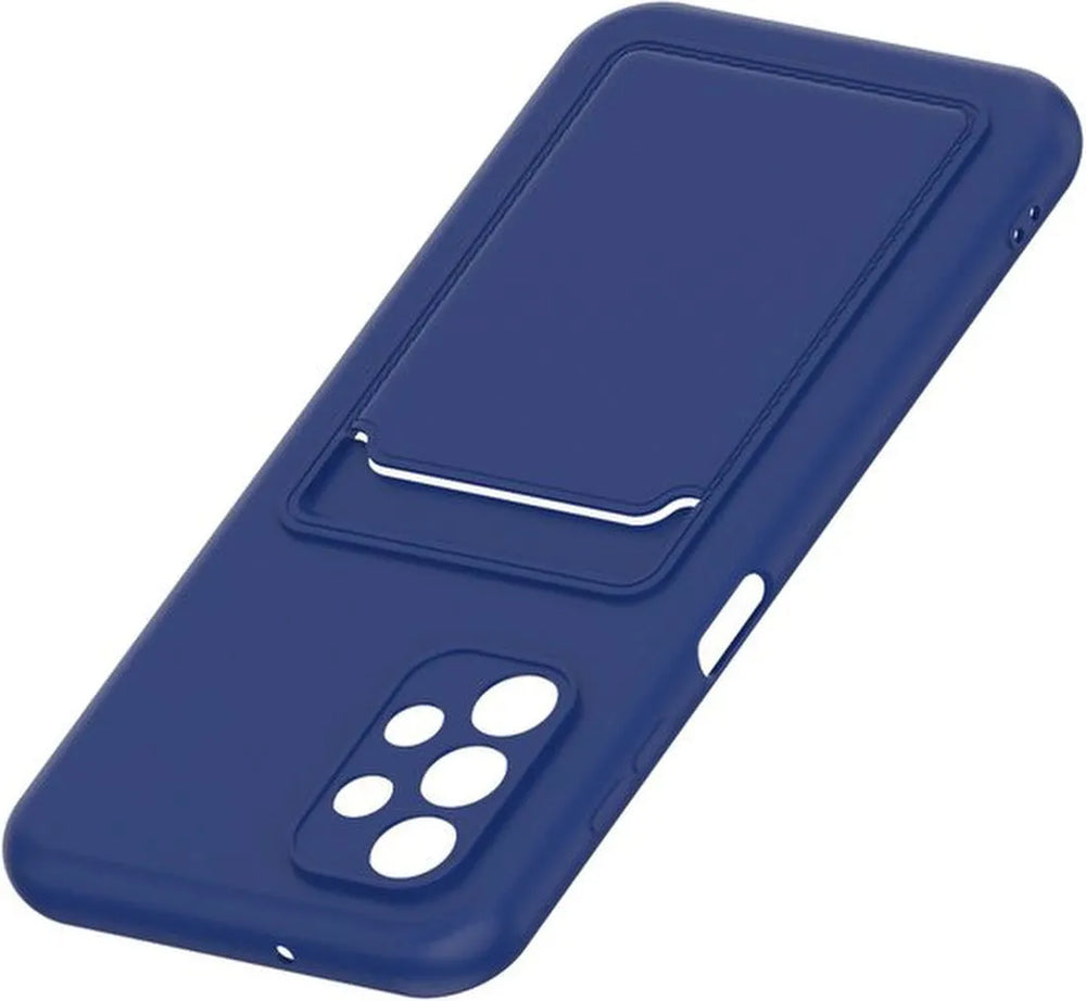 Samsung Galaxy A73 5G Hoesjes – Siliconen Backcover – Pasjeshouder – TPU – Blauw-Ilumina Benelux