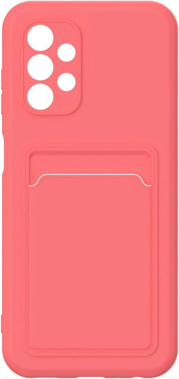 Samsung Galaxy A73 5G Hoesjes – Siliconen Backcover – Pasjeshouder – TPU – Roze-Ilumina Benelux