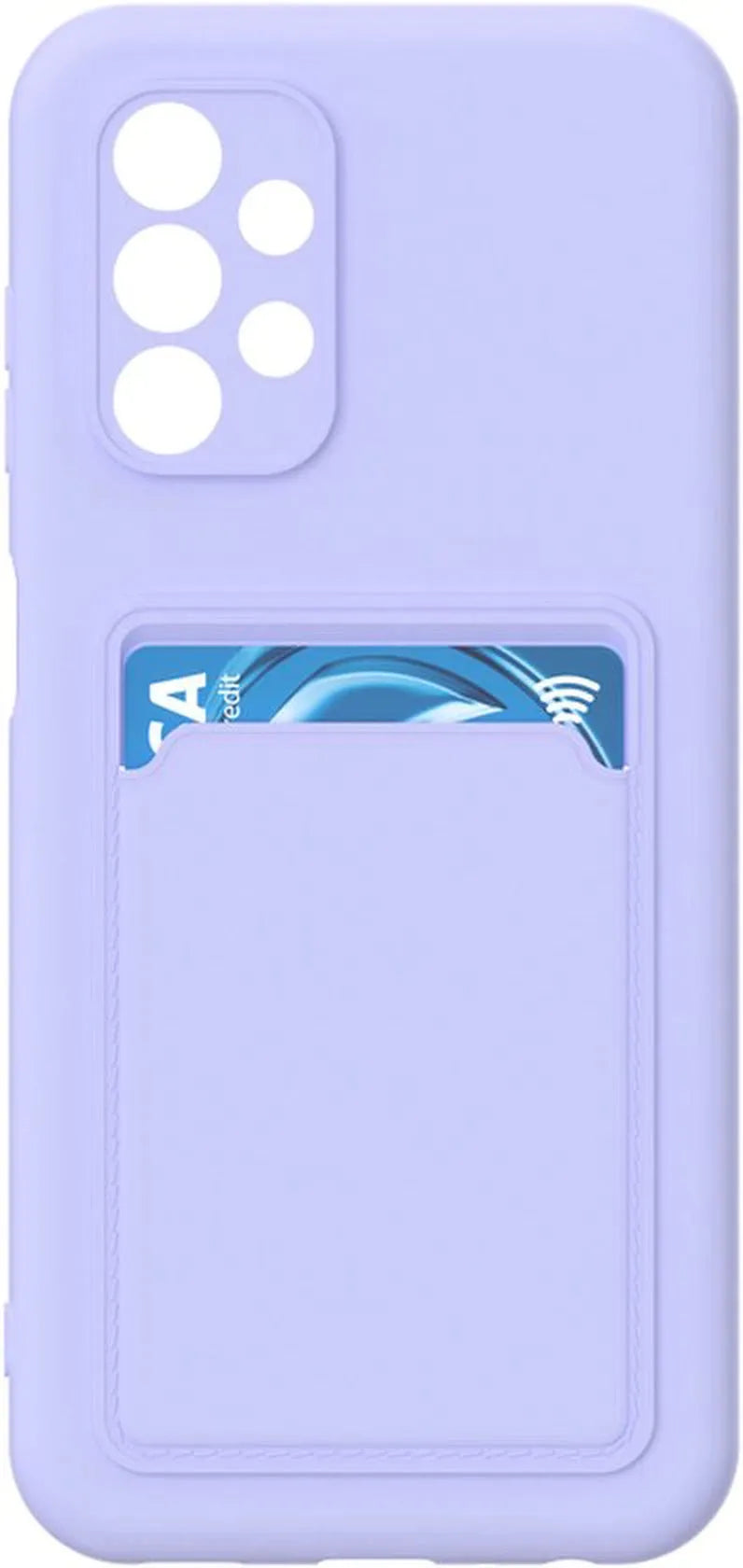 Samsung Galaxy A73 5G Hoesjes – Siliconen Backcover – Pasjeshouder – TPU – Lila-Ilumina Benelux