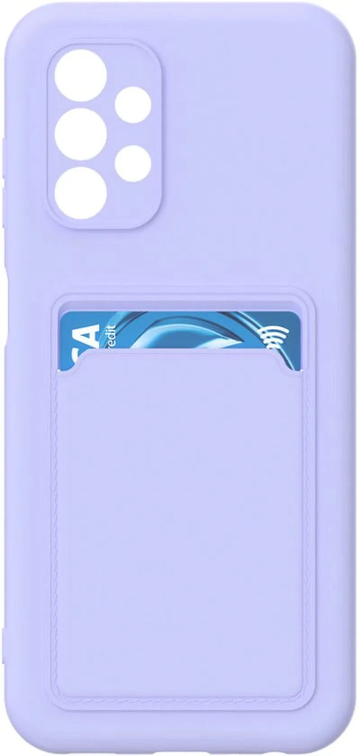 Samsung Galaxy A73 5G Hoesjes – Siliconen Backcover – Pasjeshouder – TPU – Lila-Ilumina Benelux