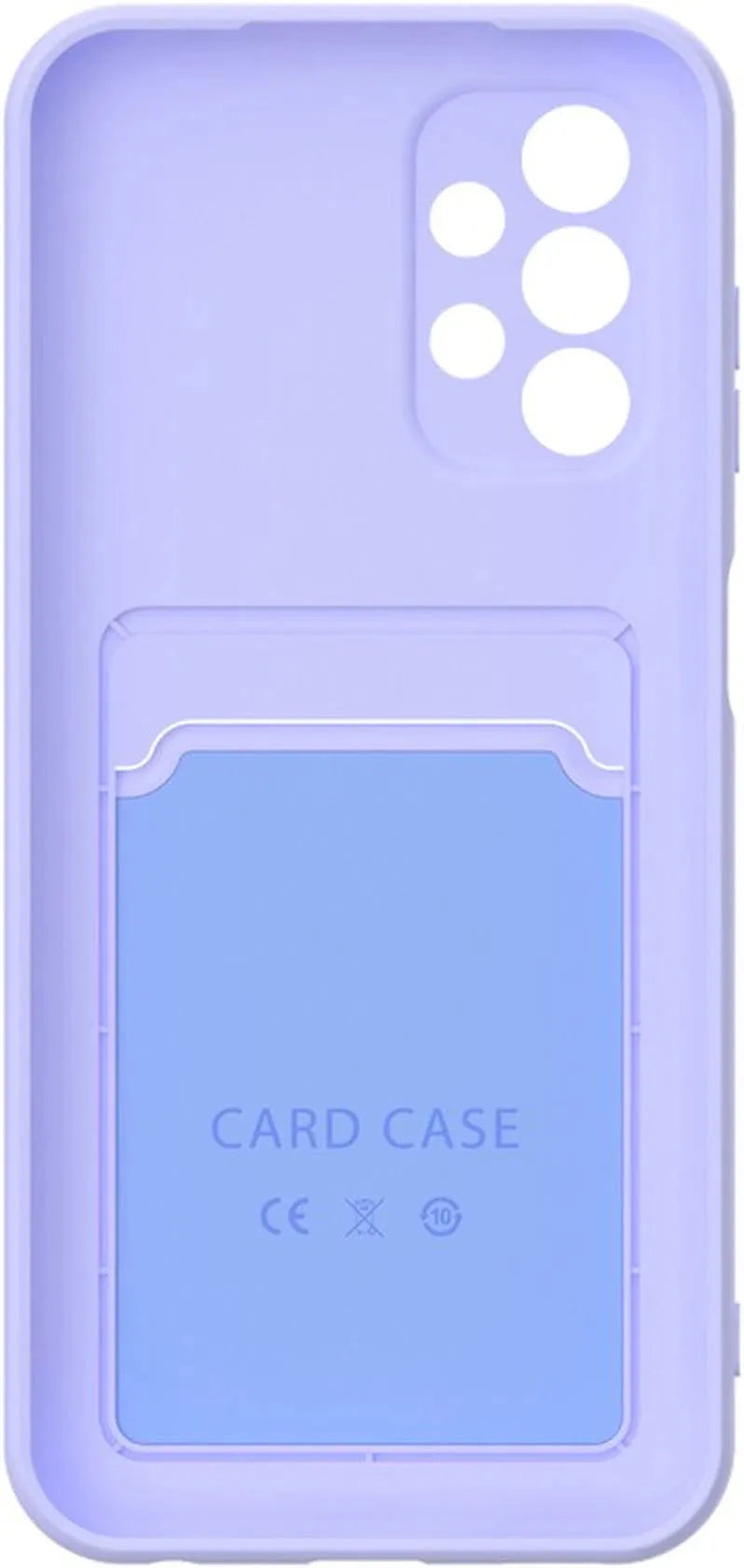 Samsung Galaxy A73 5G Hoesjes – Siliconen Backcover – Pasjeshouder – TPU – Lila-Ilumina Benelux
