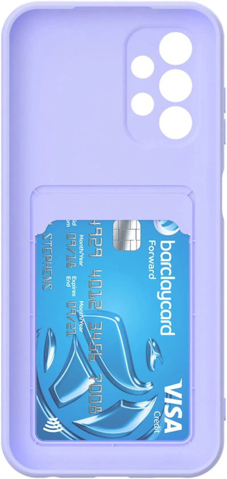 Samsung Galaxy A73 5G Hoesjes – Siliconen Backcover – Pasjeshouder – TPU – Lila-Ilumina Benelux