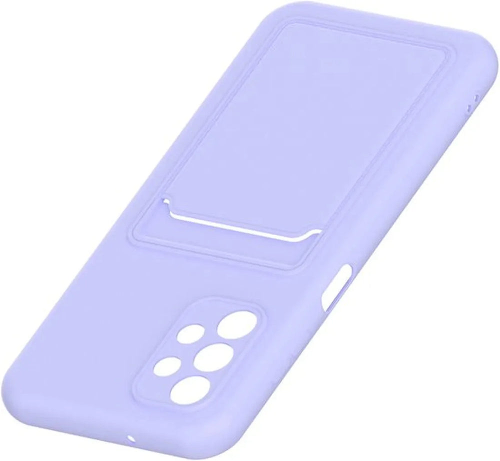 Samsung Galaxy A73 5G Hoesjes – Siliconen Backcover – Pasjeshouder – TPU – Lila-Ilumina Benelux