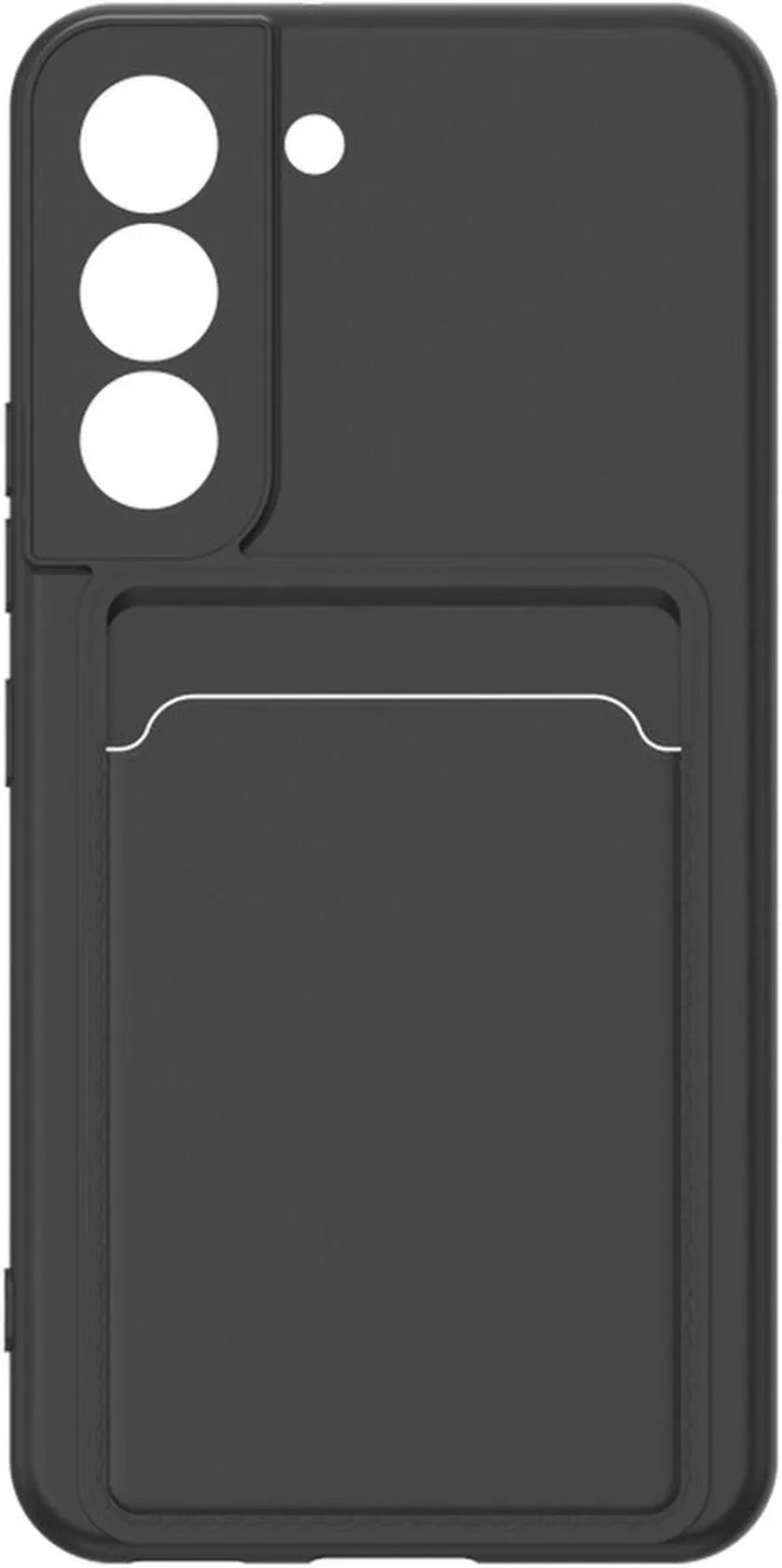Samsung Galaxy S21 FE Hoesjes – Siliconen Backcover – Pasjeshouder – TPU – Zwart-Ilumina Benelux