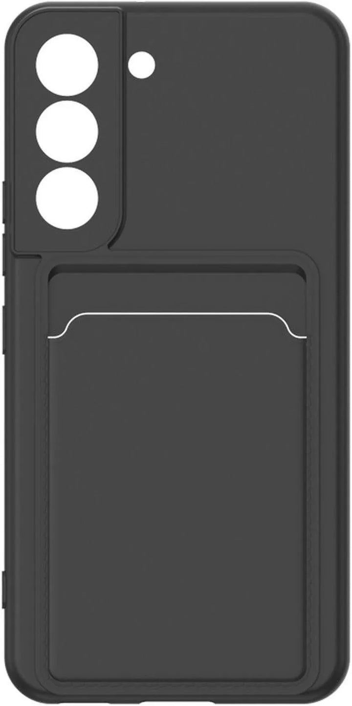 Samsung Galaxy S21 FE Hoesjes – Siliconen Backcover – Pasjeshouder – TPU – Zwart-Ilumina Benelux