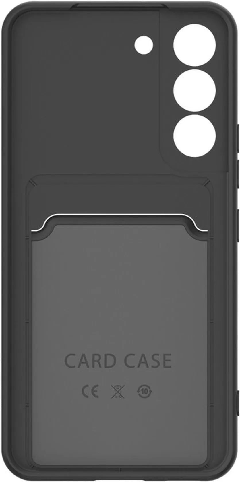 Samsung Galaxy S21 FE Hoesjes – Siliconen Backcover – Pasjeshouder – TPU – Zwart-Ilumina Benelux