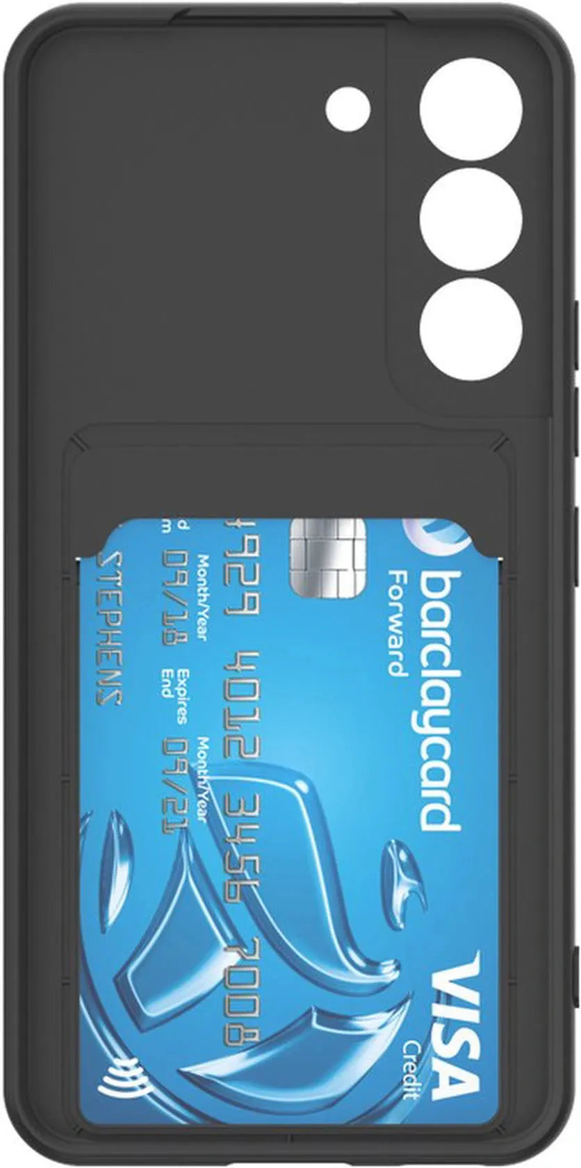 Samsung Galaxy S21 FE Hoesjes – Siliconen Backcover – Pasjeshouder – TPU – Zwart-Ilumina Benelux