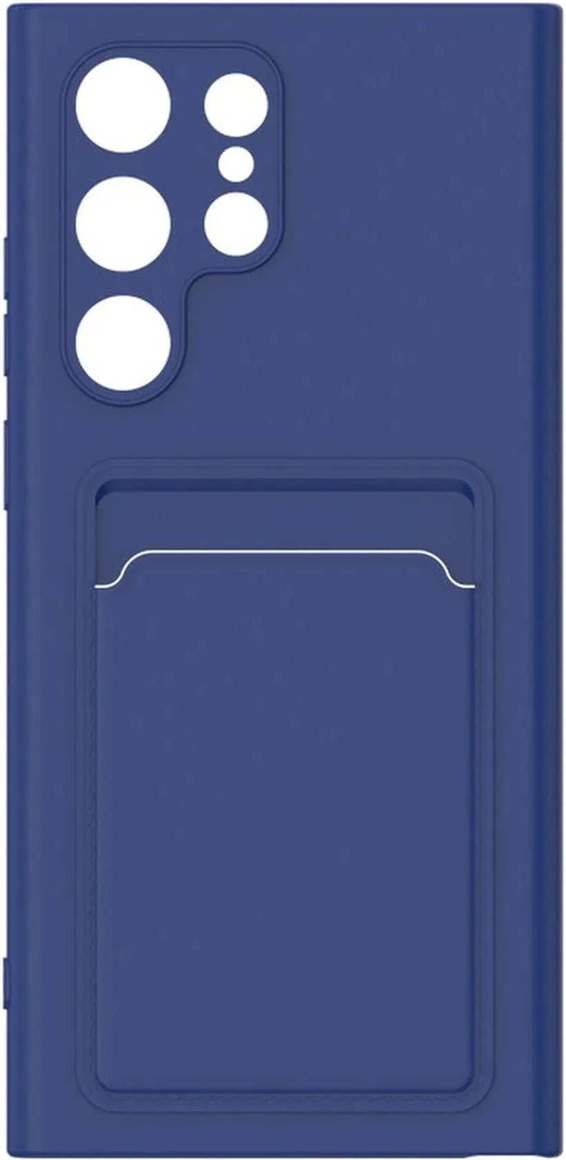 Samsung Galaxy S22 Ultra Hoesjes – Siliconen Backcover – Pasjeshouder – TPU – Blauw-Ilumina Benelux