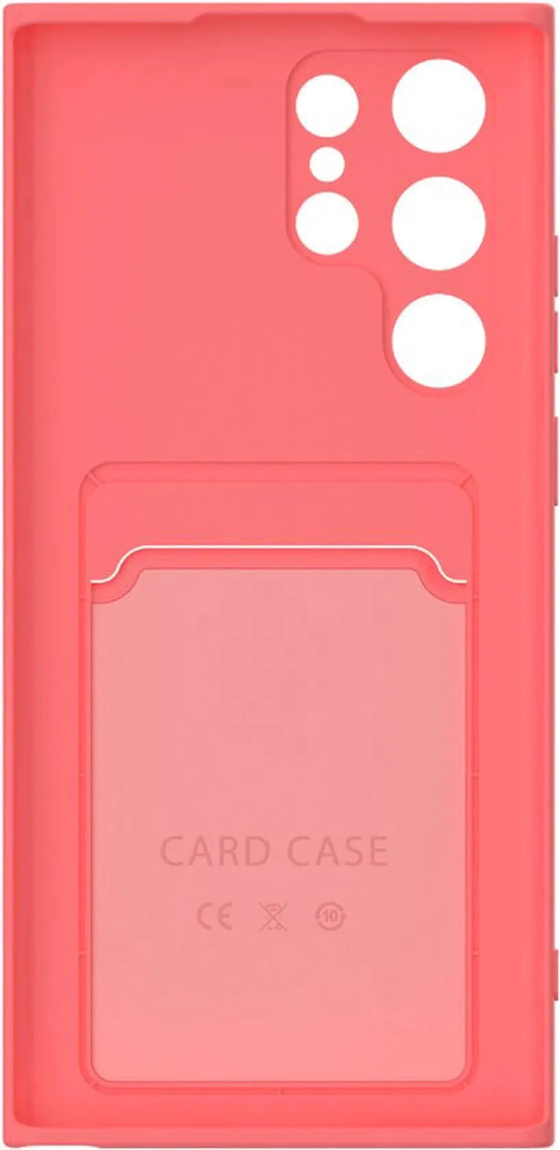 Samsung Galaxy S22 Ultra Hoesjes – Siliconen Backcover – Pasjeshouder – TPU – Roze-Ilumina Benelux