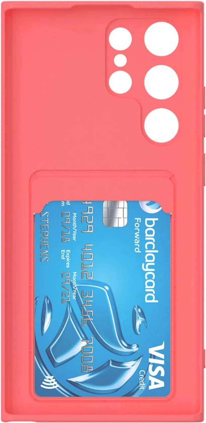 Samsung Galaxy S22 Ultra Hoesjes – Siliconen Backcover – Pasjeshouder – TPU – Roze-Ilumina Benelux