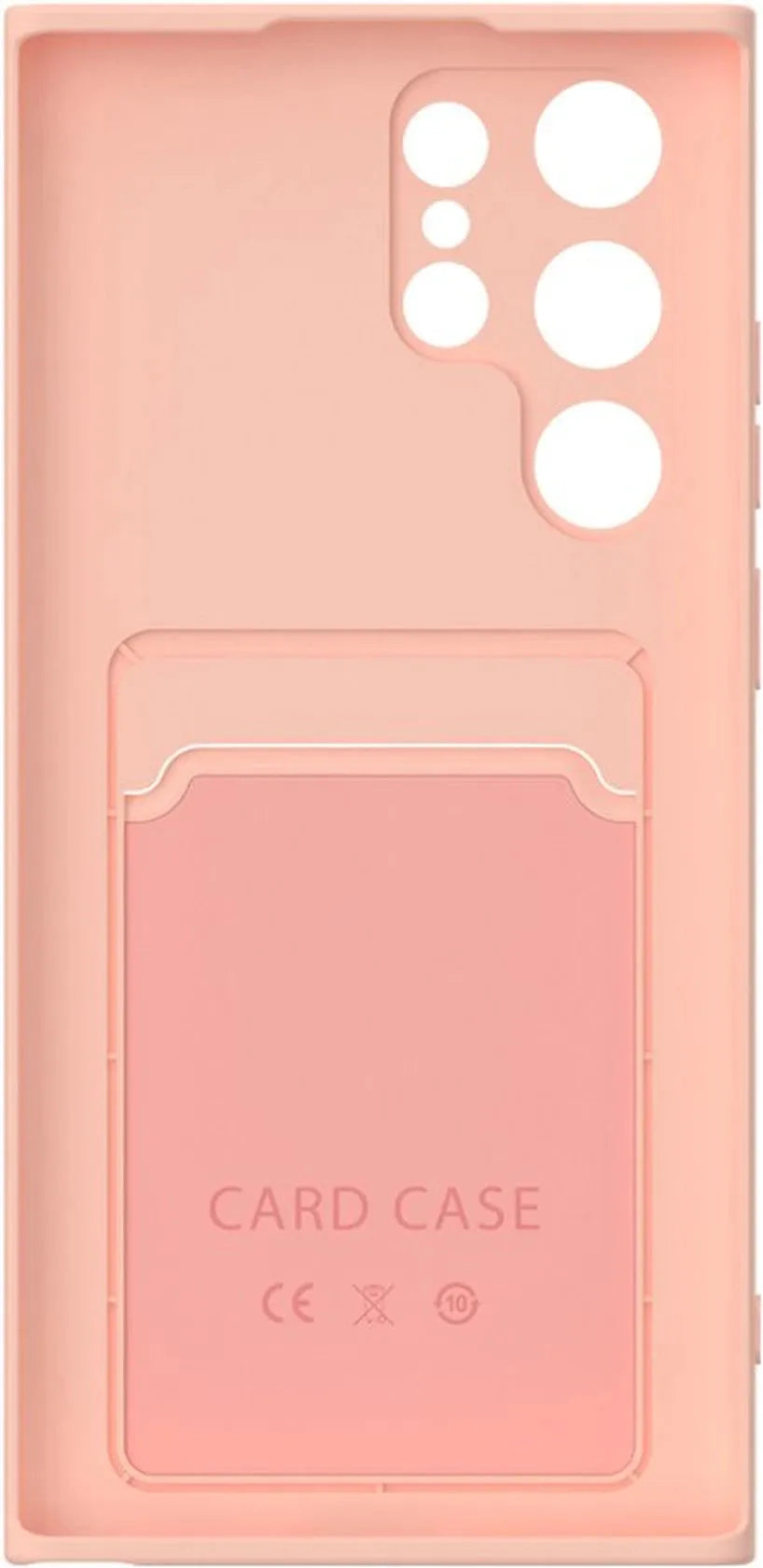 Samsung Galaxy S22 Ultra Hoesjes – Siliconen Backcover – Pasjeshouder – TPU – Lichtroze-Ilumina Benelux