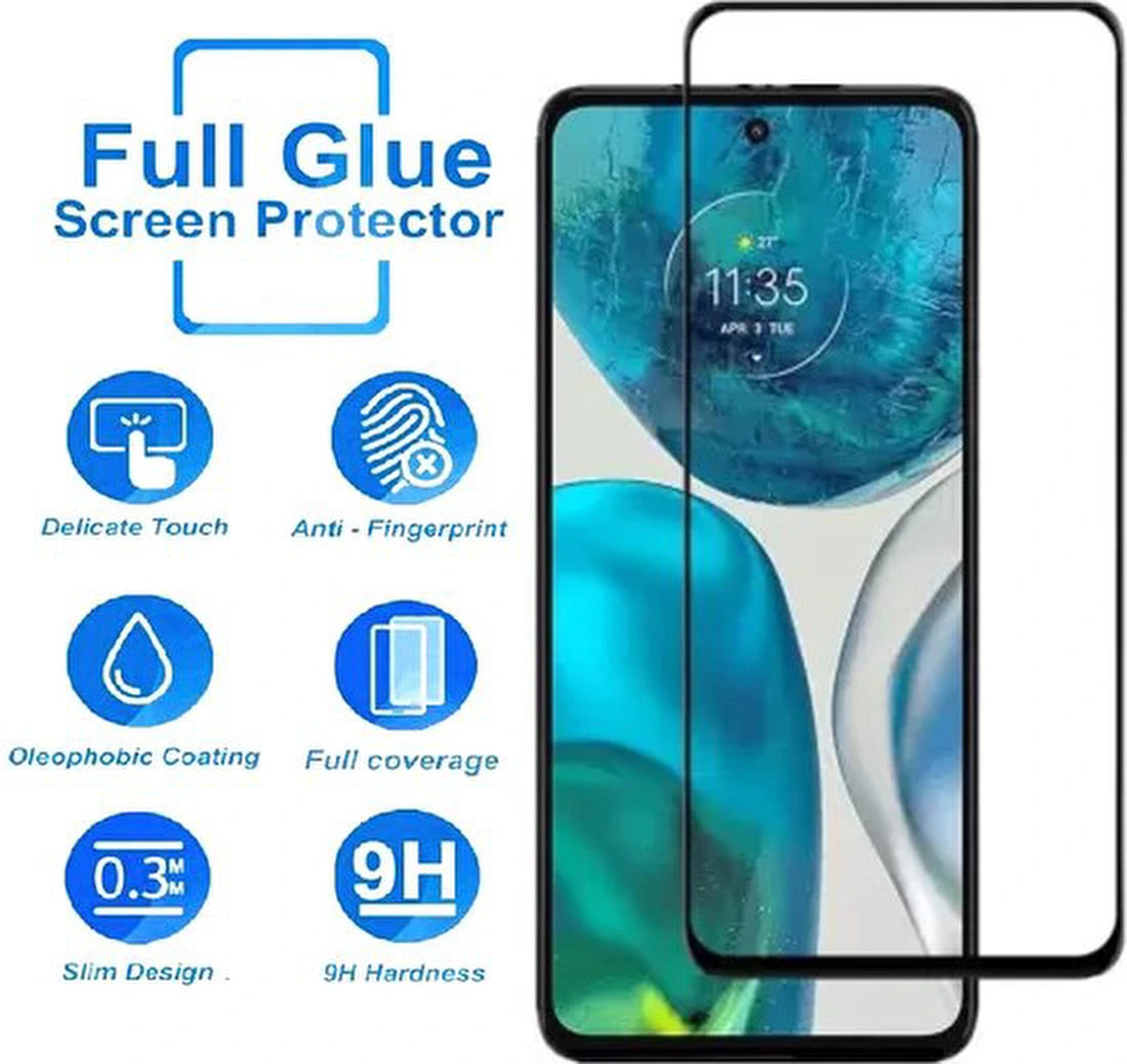 Full Cover Screenprotector - Geschikt voor Motorola Moto G52 / G82 - 9H Glas (3-Pack)