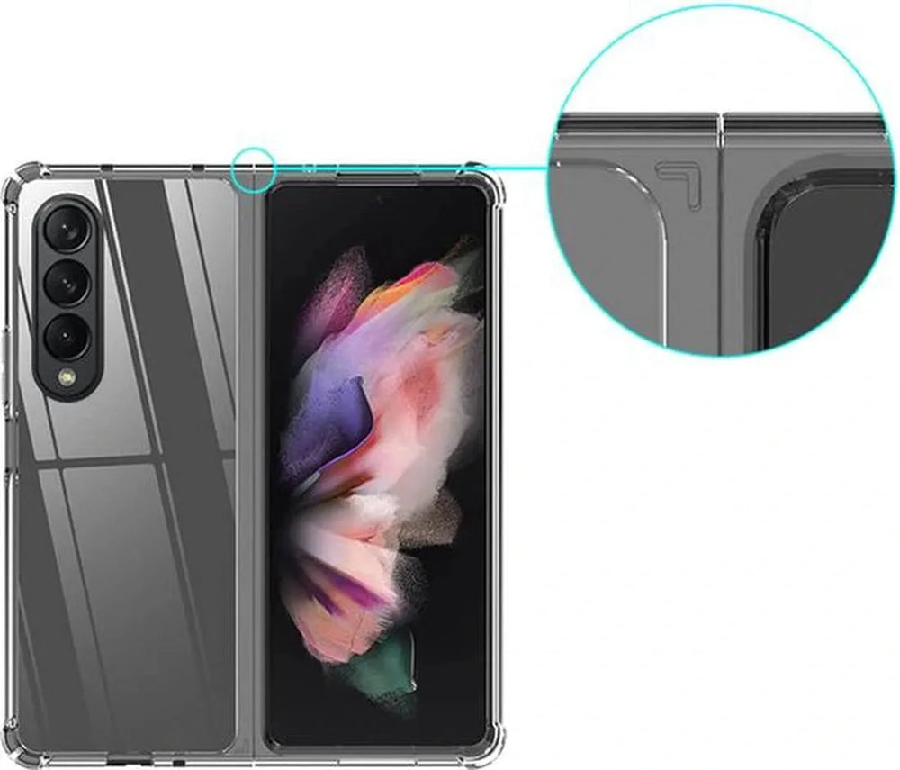 Samsung Galaxy Z Fold4 Hoesjes – Siliconen Backcover – Schokbestendig – Transparant-Ilumina Benelux