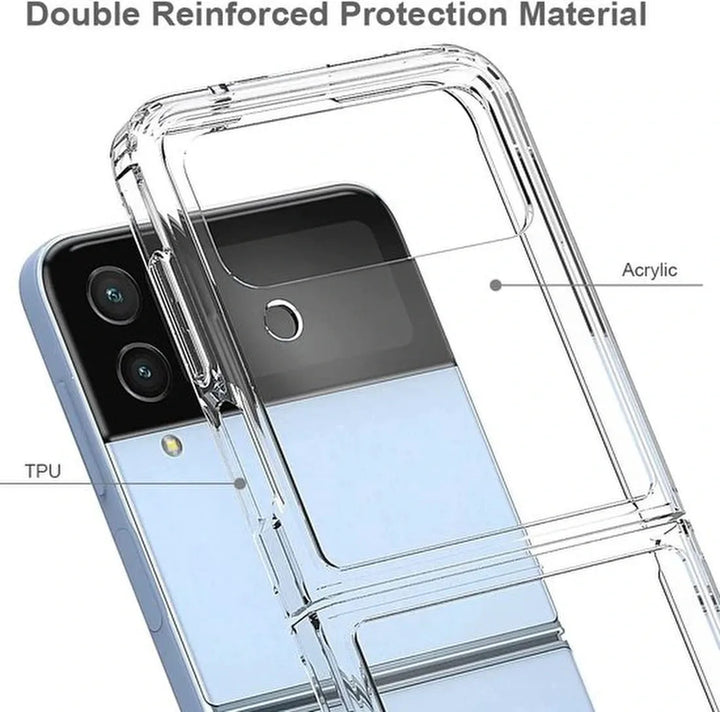 Samsung Galaxy Z Flip4 Hoesjes – Siliconen Backcover – Schokbestendig – Transparant-Ilumina Benelux