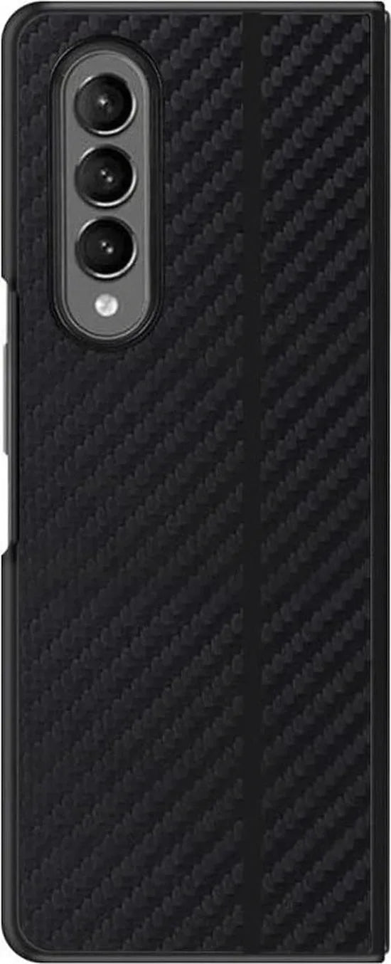 Samsung Galaxy Z Fold4 Hoesjes – Carbon Fiber Hardcase – Krasbestendig – Zwart-Ilumina Benelux