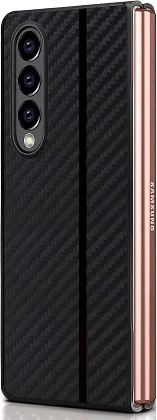 Samsung Galaxy Z Fold4 Hoesjes – Carbon Fiber Hardcase – Krasbestendig – Zwart-Ilumina Benelux