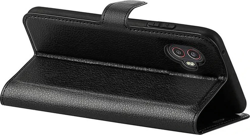 Samsung Galaxy Xcover6 Pro Hoesjes – Portemonnee Bookcase – Magneetsluiting – 2x Gehard Glas Screenprotector – Groen-Ilumina Benelux