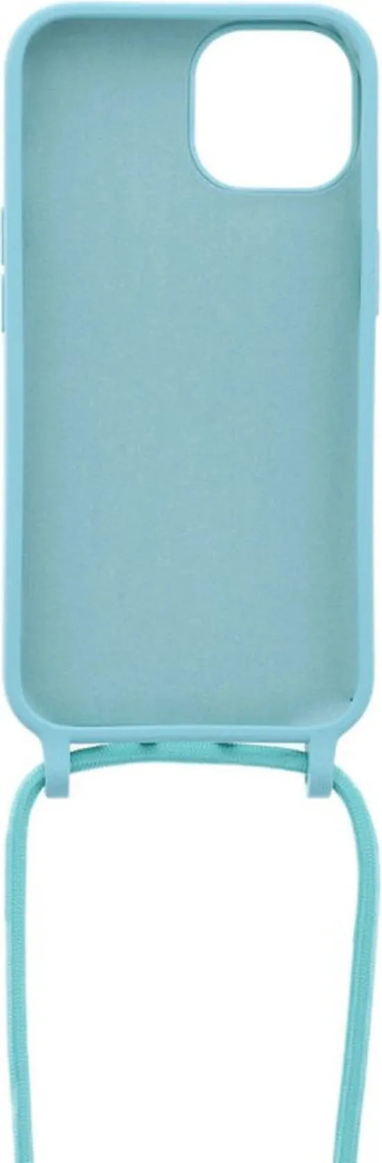 iPhone 14 Plus Hoesjes – Siliconen Backcover met Ketting – TPU – Turquoise-Ilumina Benelux