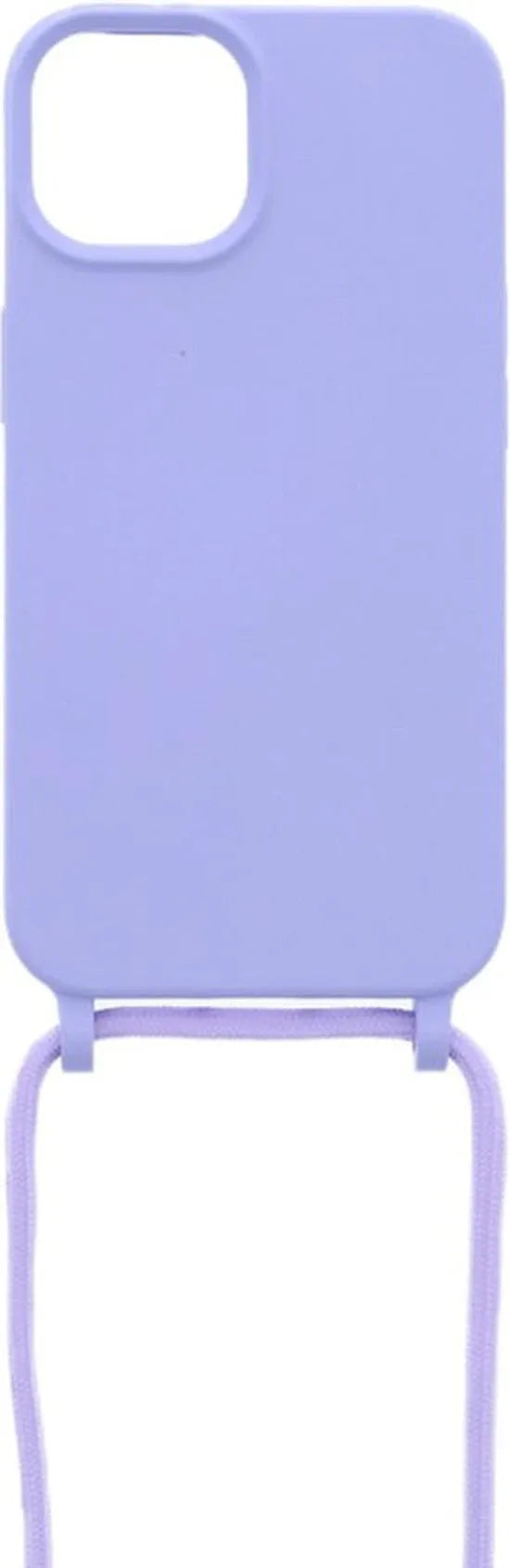 iPhone 14 Pro Max Hoesjes – Siliconen Backcover met Ketting – TPU – Lila-Ilumina Benelux