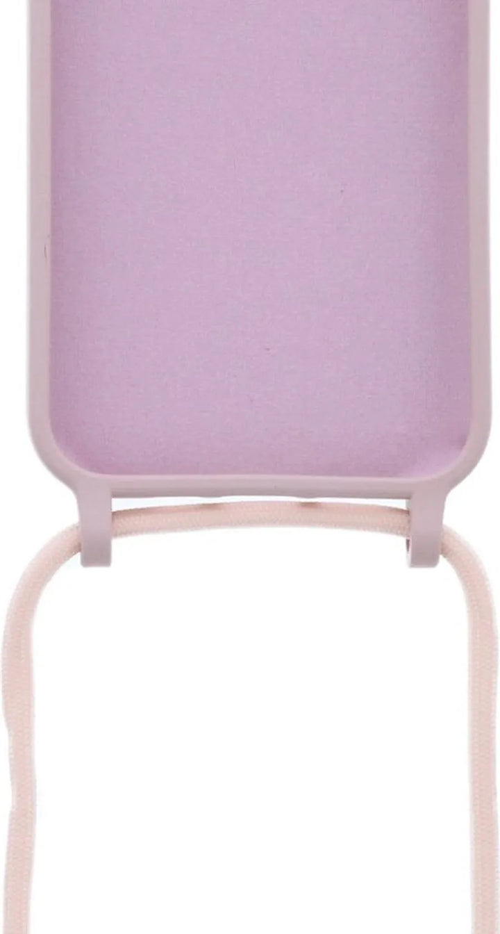 iPhone 13 Hoesjes – Siliconen Backcover met Ketting – TPU – Beige-Ilumina Benelux
