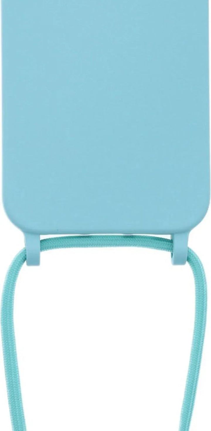iPhone 13 Pro Max Hoesjes – Siliconen Backcover met Ketting – TPU – Turquoise-Ilumina Benelux