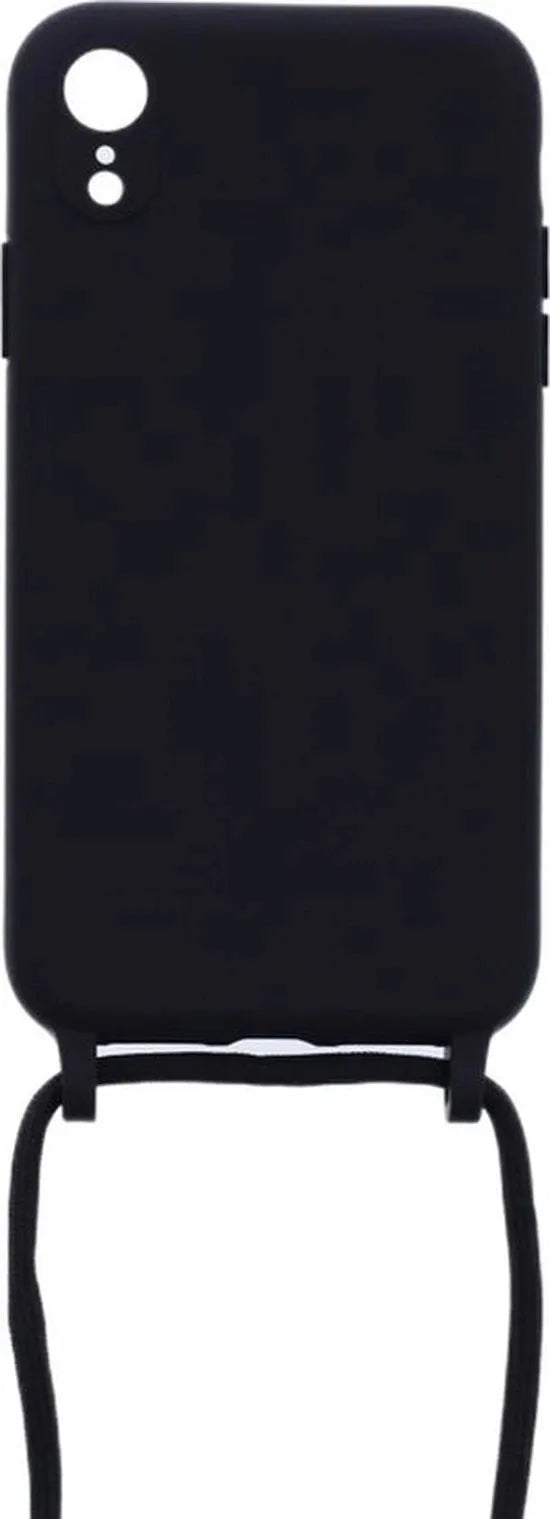 iPhone XR Hoesjes – Siliconen Backcover met Ketting – TPU – Zwart-Ilumina Benelux