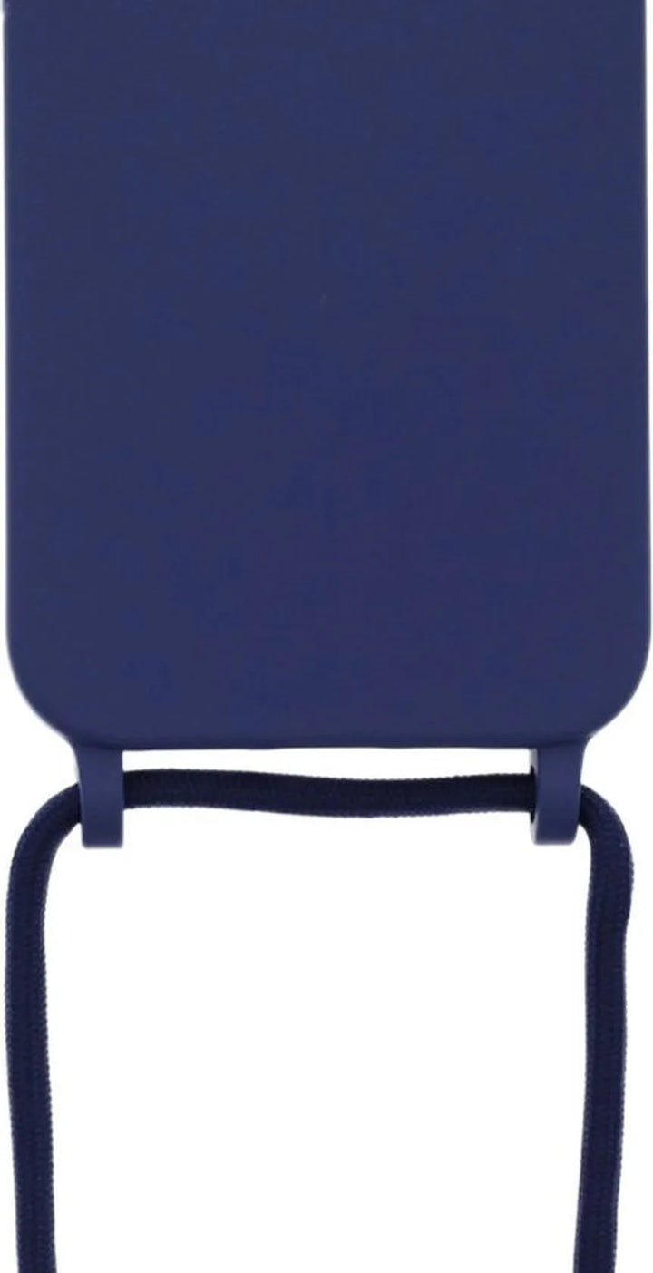 iPhone XR Hoesjes – Siliconen Backcover met Ketting – TPU – Blauw-Ilumina Benelux