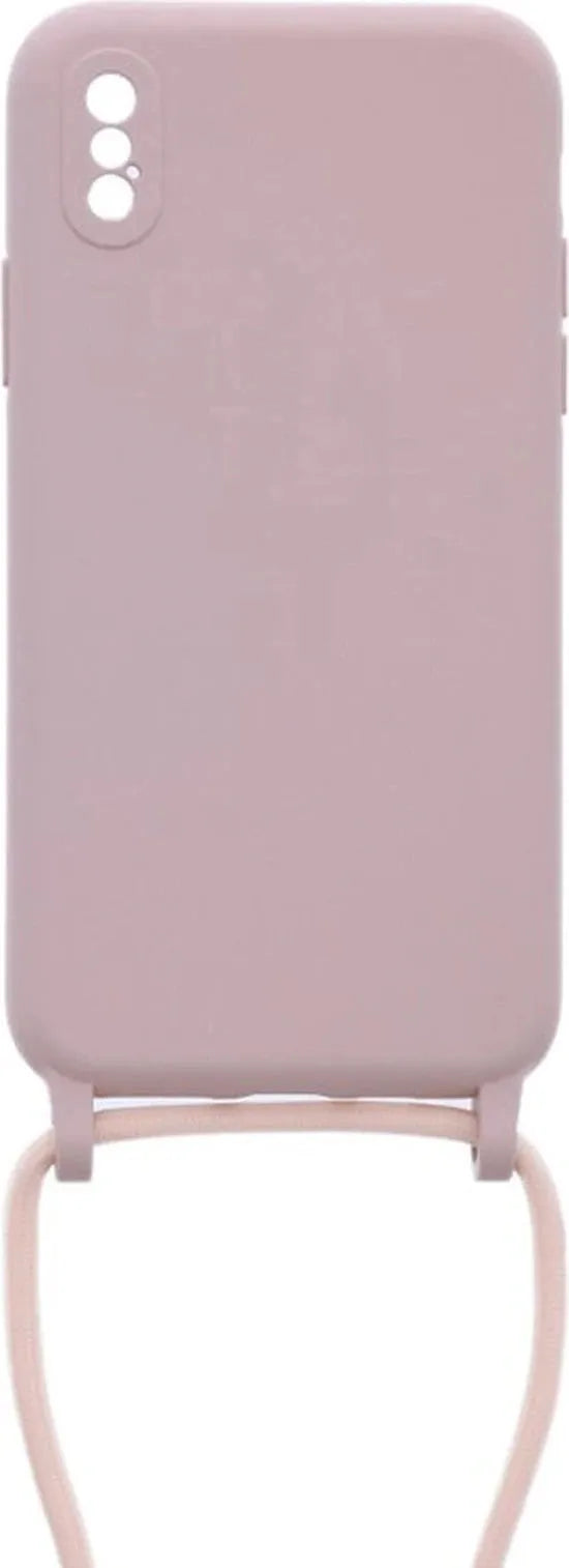 iPhone XS Max Hoesjes – Siliconen Backcover – TPU – Ketting – Beige-Ilumina Benelux