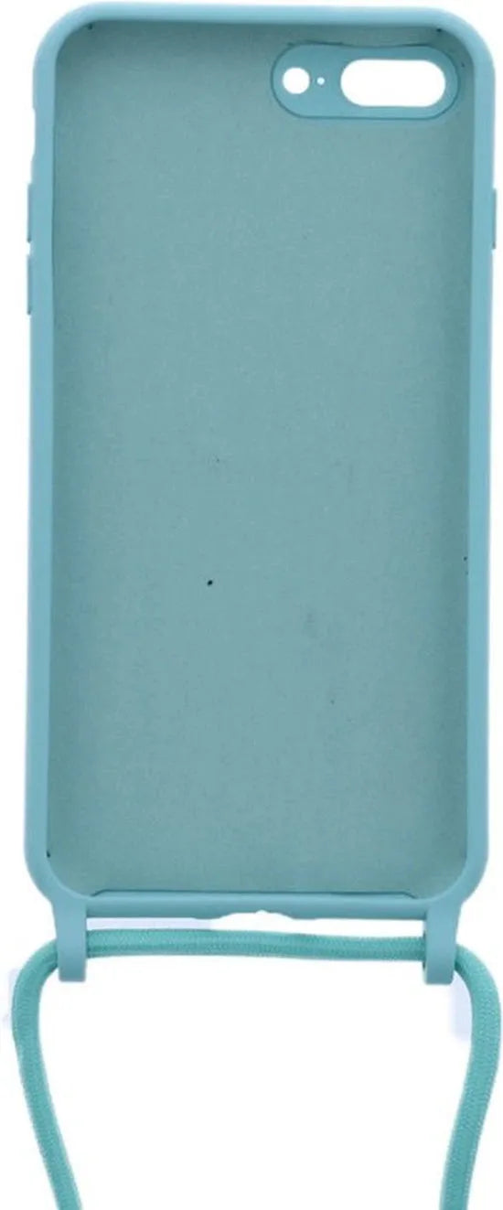 iPhone 7 Plus/8 Plus Hoesjes – Siliconen TPU Backcover – Kettingkoord – Turquoise-Ilumina Benelux