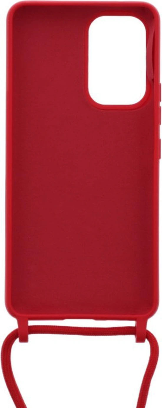 Samsung Galaxy A33 5G Hoesjes – Siliconen Backcover met Ketting – TPU – Rood