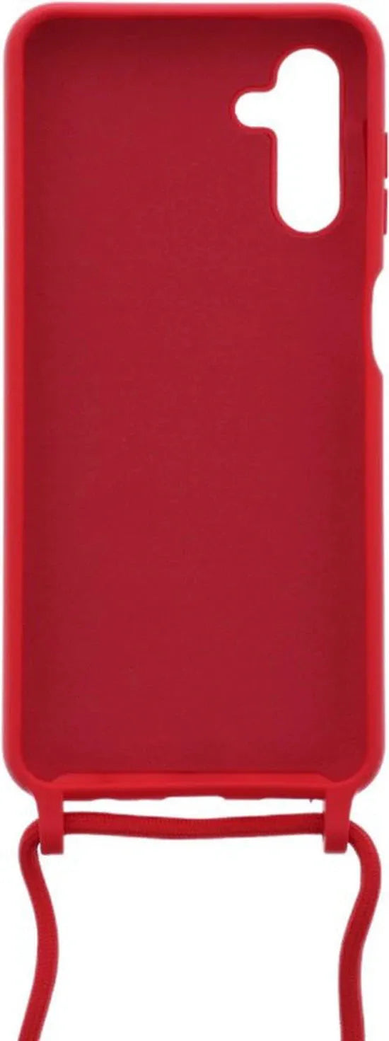 Samsung Galaxy A13 5G Hoesjes – Siliconen Backcover – TPU – Met Ketting – Rood-Ilumina Benelux