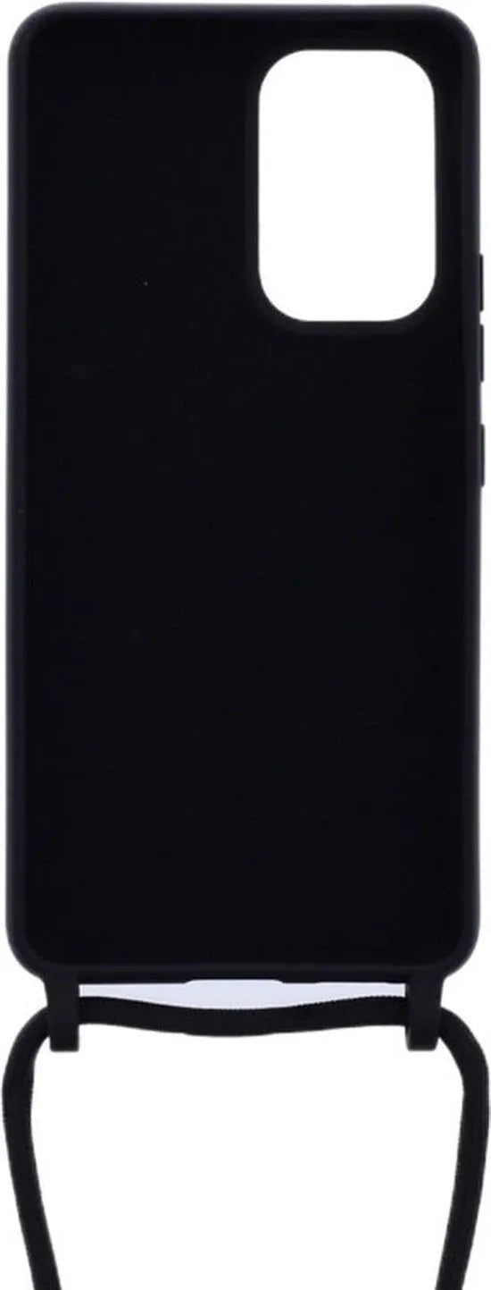 Samsung Galaxy A32 5G Hoesjes – Siliconen Backcover met Ketting – TPU – Schokbestendig – Zwart-Ilumina Benelux