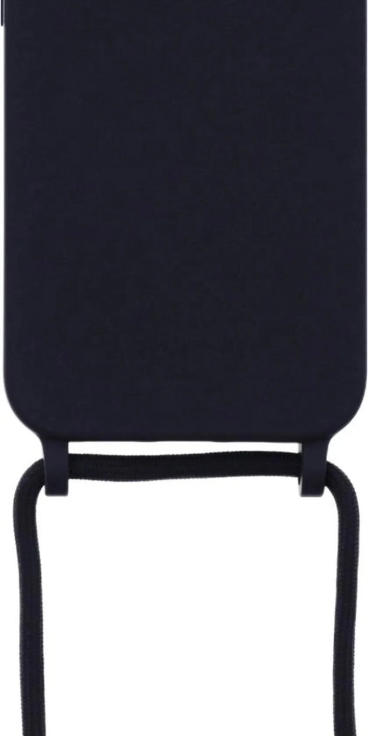 Samsung Galaxy S22+ Hoesjes – Siliconen Backcover met Ketting – TPU – Zwart-Ilumina Benelux