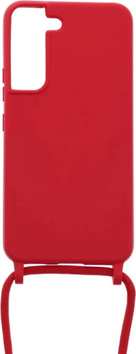 Samsung Galaxy S22+ Hoesjes – Siliconen Backcover met Ketting – TPU – Rood-Ilumina Benelux